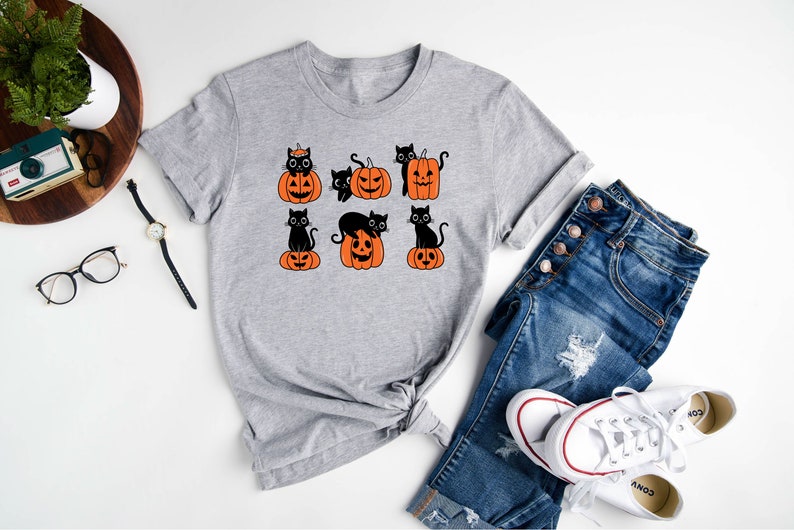 Pumpkin Cat Shirt Halloween Shirt