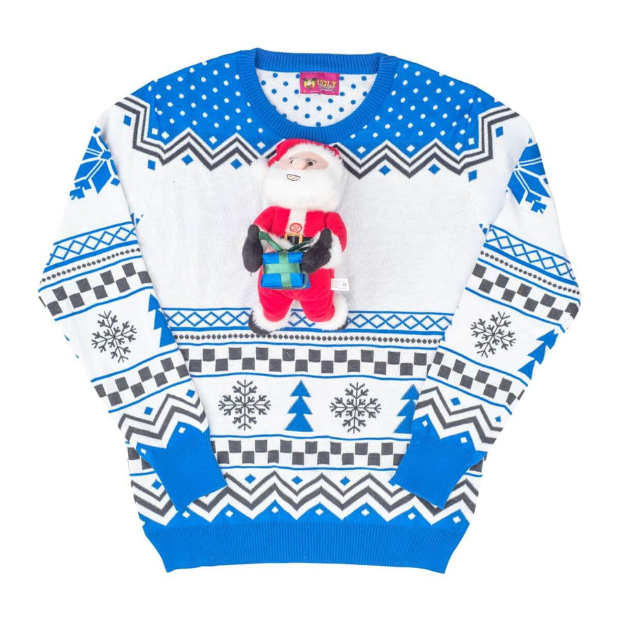 Santa Claus 3D Animated Ugly Christmas Sweater