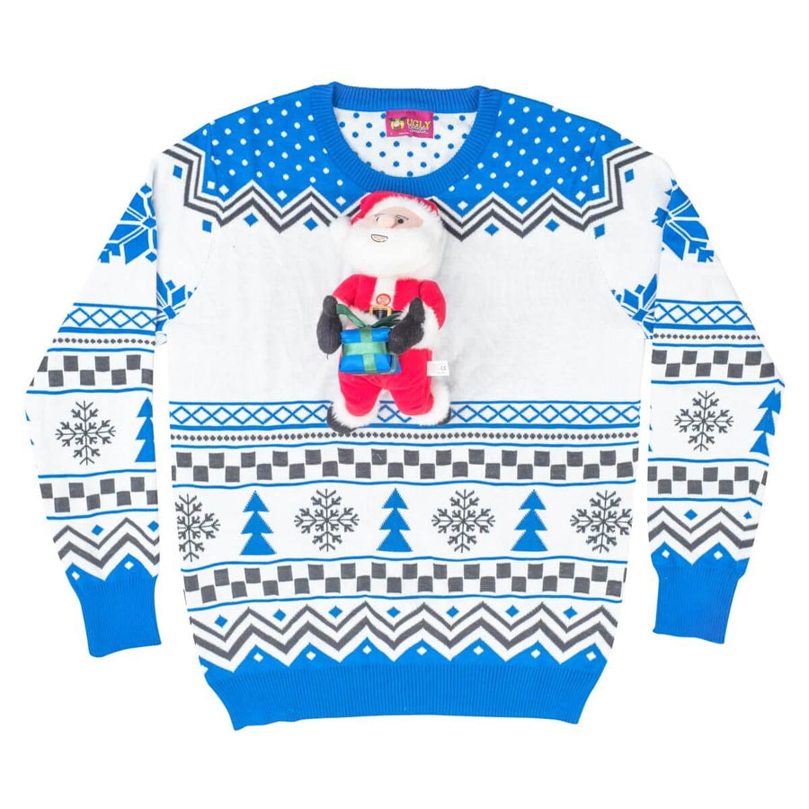 Santa Claus 3D Animated Ugly Christmas Sweater