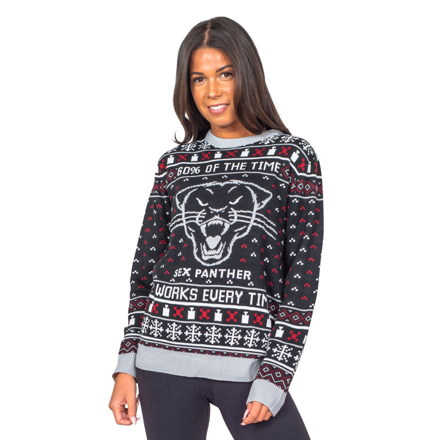 Vanære få øje på Rendition Sex Panther Black Ugly Christmas Sweater - StirTshirt