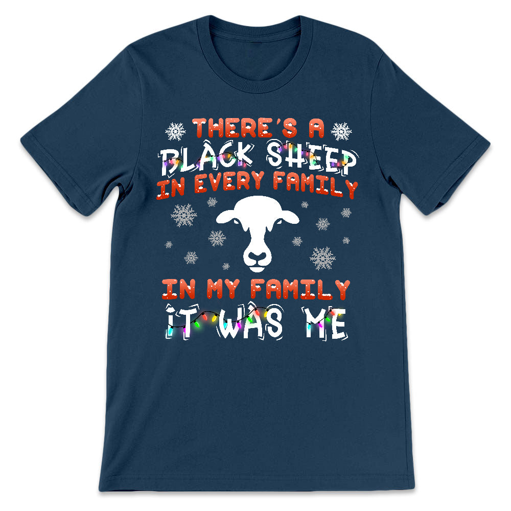 Sheep Black Sheep In Every Family Christmas Dark Classic T Shirt