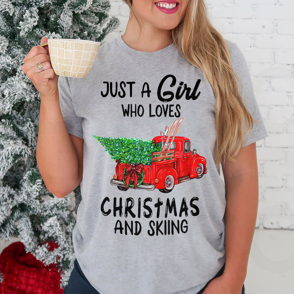 Skiing Christmas Lover Light Classic T Shirt