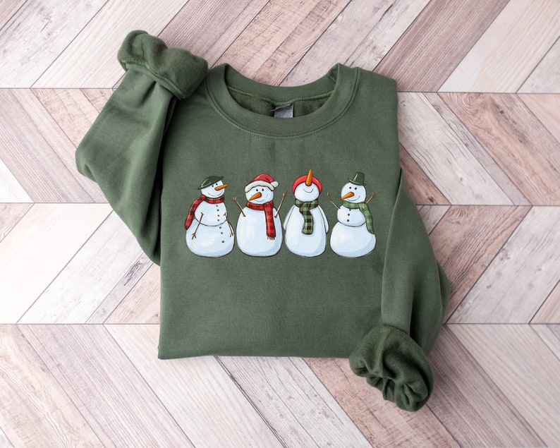Snowman Christmas Sweatshirt Family