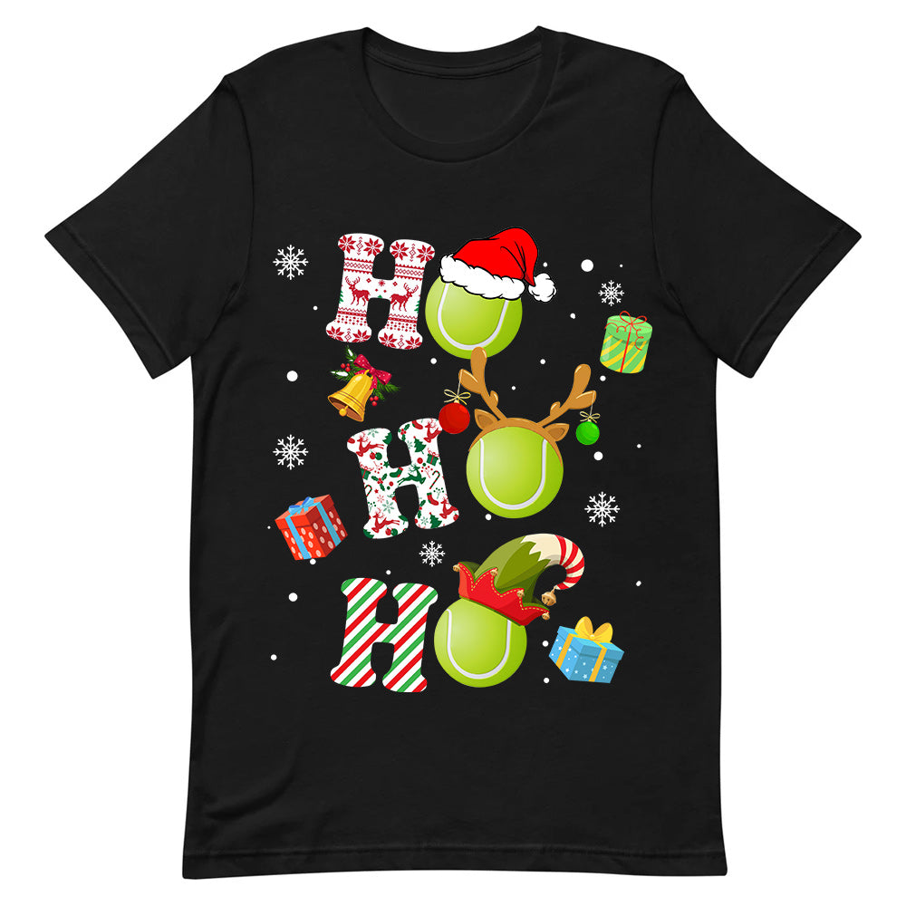 Tennis Christmas Ho Ho Ho Dark Classic T Shirt