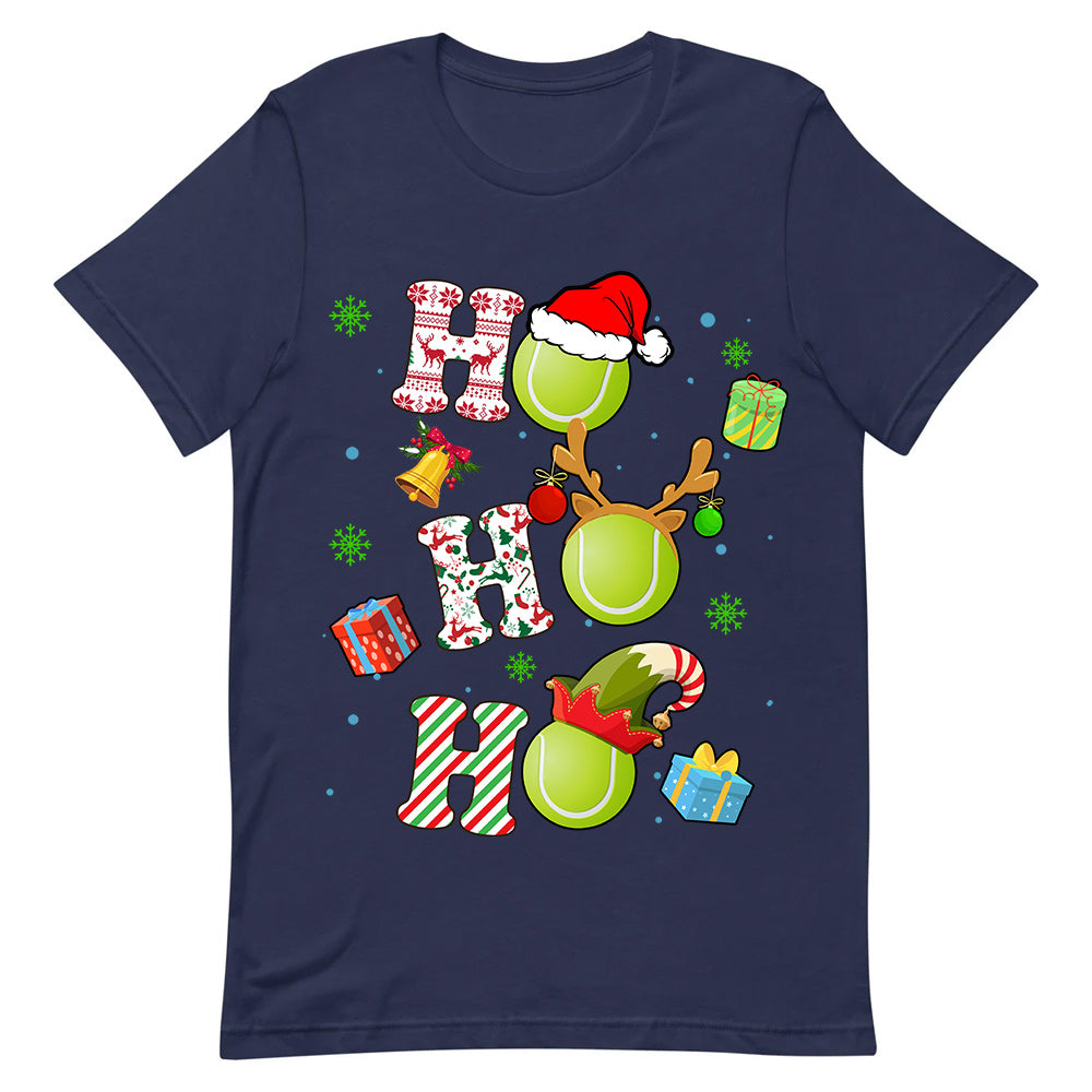 Tennis Christmas Ho Ho Ho Dark Classic T Shirt