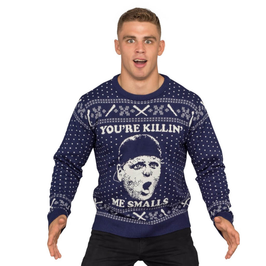 The Sandlot You're Killing Me Smalls Navy Ugly Christmas Sweater
