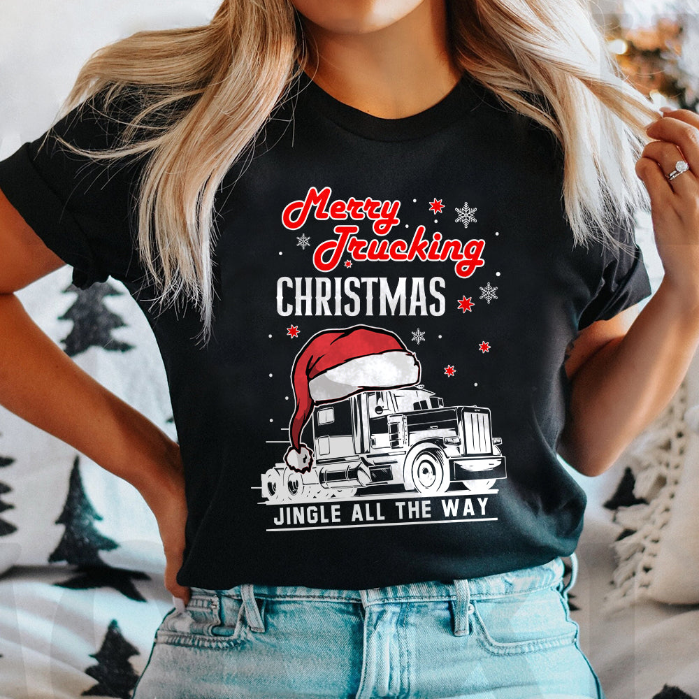 Trucker Christmas Dark Classic T Shirt