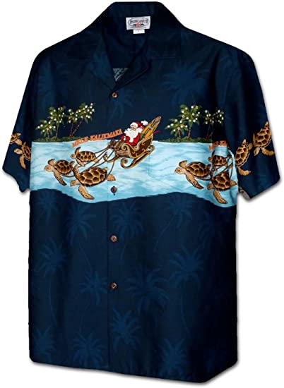 Turtle Sleigh Santa Men's Christmas Shirt