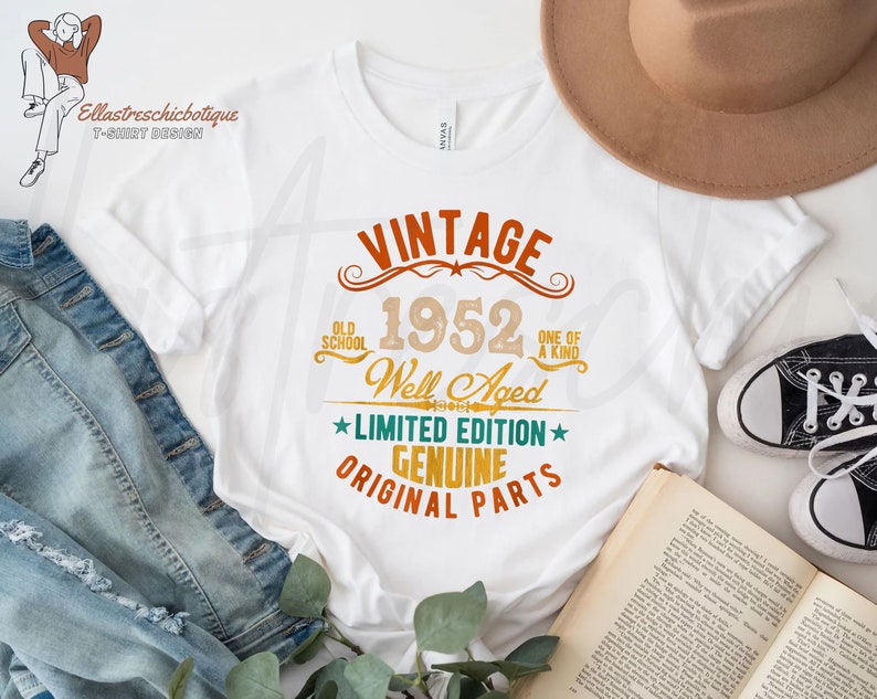 Vintage 1952 Birthday Shirt, 70 Birthday