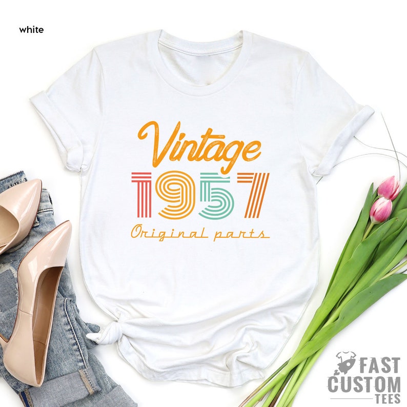 Vintage 1957 Shirt, 65th Birthday Gift - StirTshirt