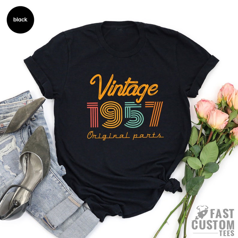 Vintage 1957 Shirt, 65th Birthday Gift