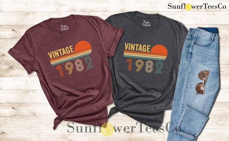 Vintage 1982 Retro Shirt,40th Birthday
