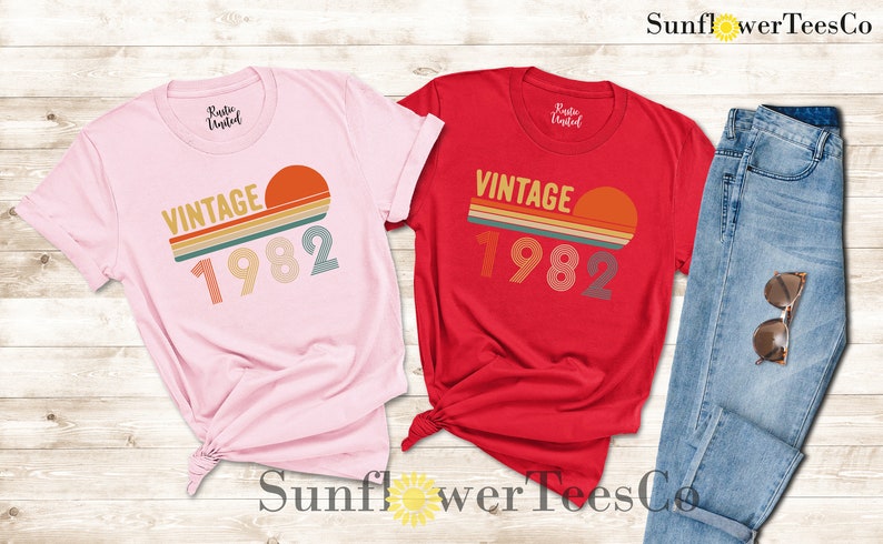 Vintage 1982 Retro Shirt,40th Birthday
