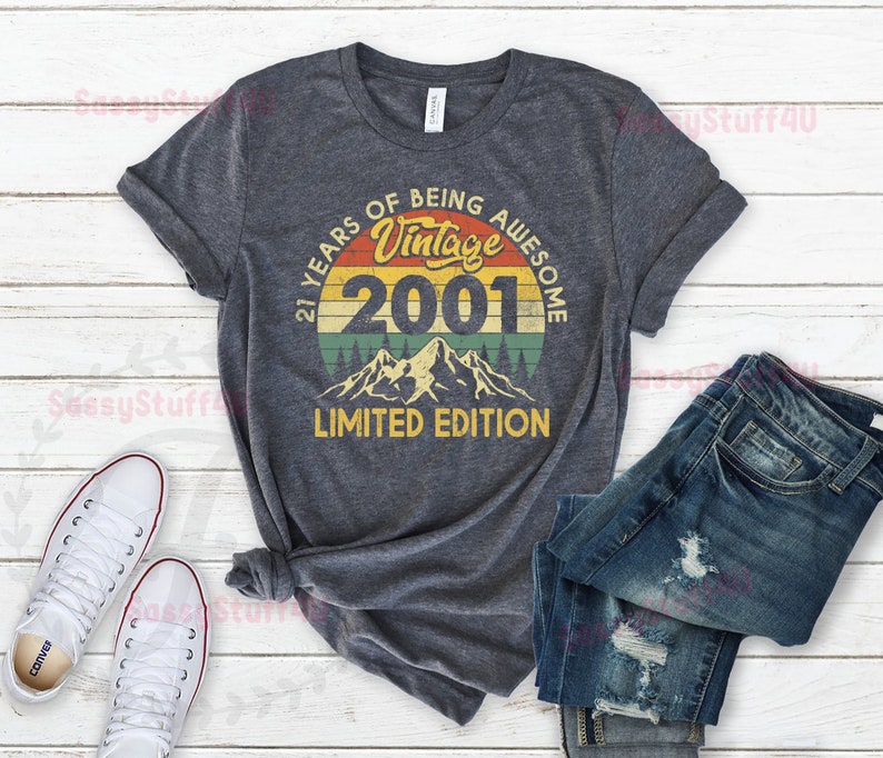 Vintage 2001 Shirt, 2001 Shirt, 21st Birthday