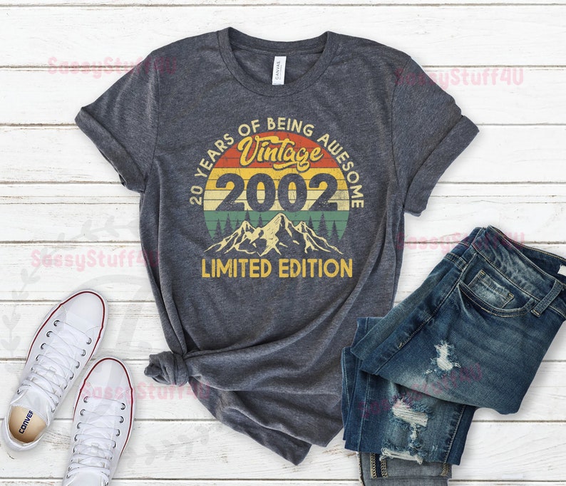 Vintage 2002 Shirt, 2002 Shirt, 20th Birthday