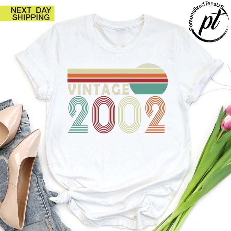 Vintage 2002 T-Shirt, Gift for 20th