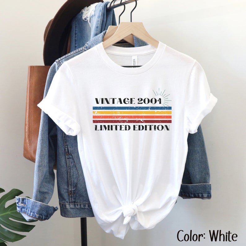 Vintage Style 2001 Shirt for 21st Birthday