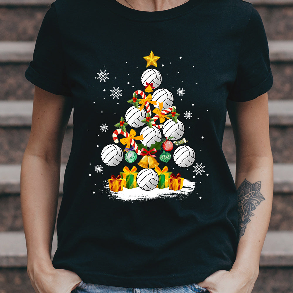 Volleyball Christmas Tree Dark Classic T Shirt