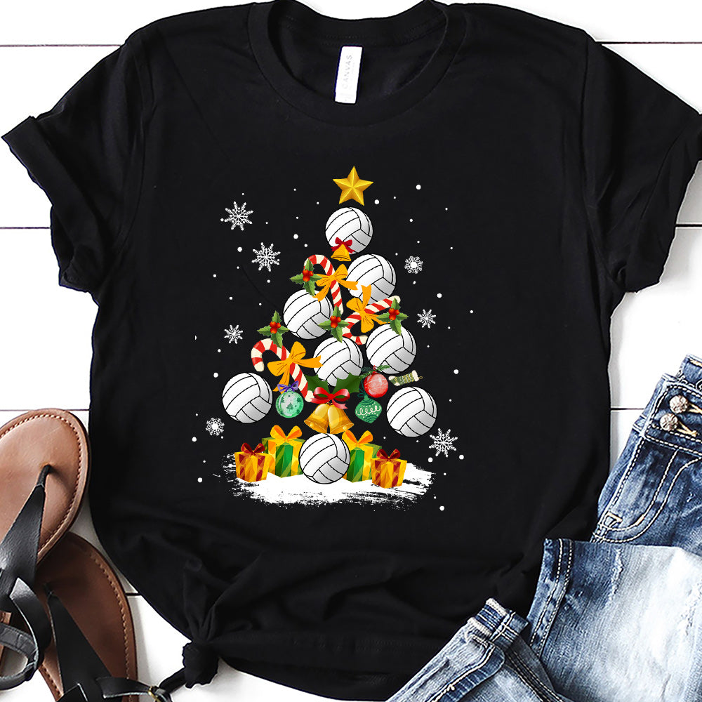 Volleyball Christmas Tree Dark Classic T Shirt