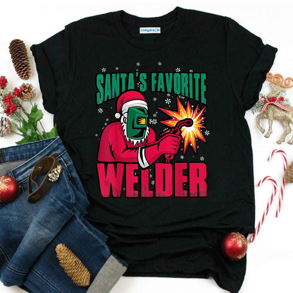 Welder Christmas Santa Dark Classic T Shirt
