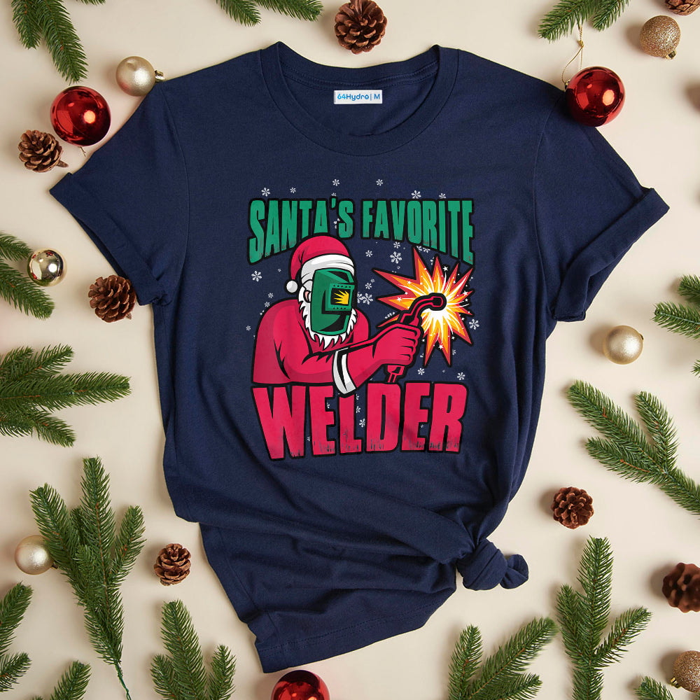 Welder Christmas Santa Dark Classic T Shirt