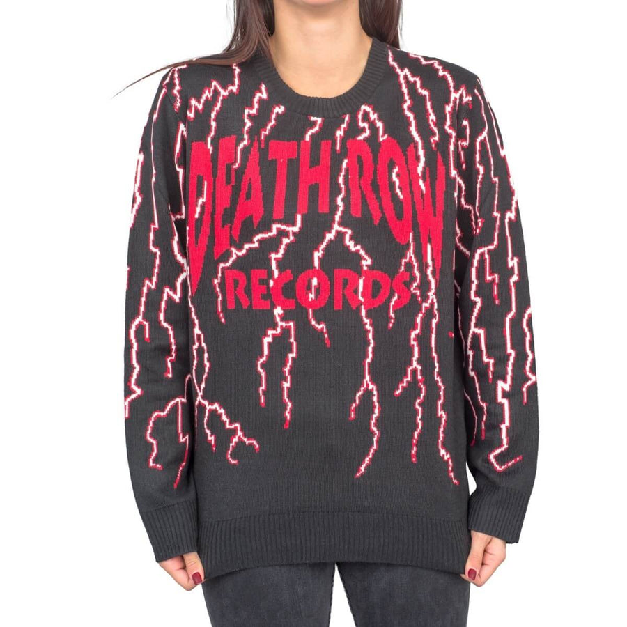 Women's Death Row Records Lightning Ugly Christmas Sweater