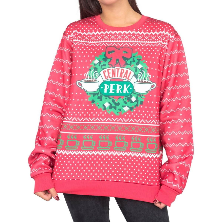 Women's Friends Central Perk Wreath Ugly Christmas Sweater