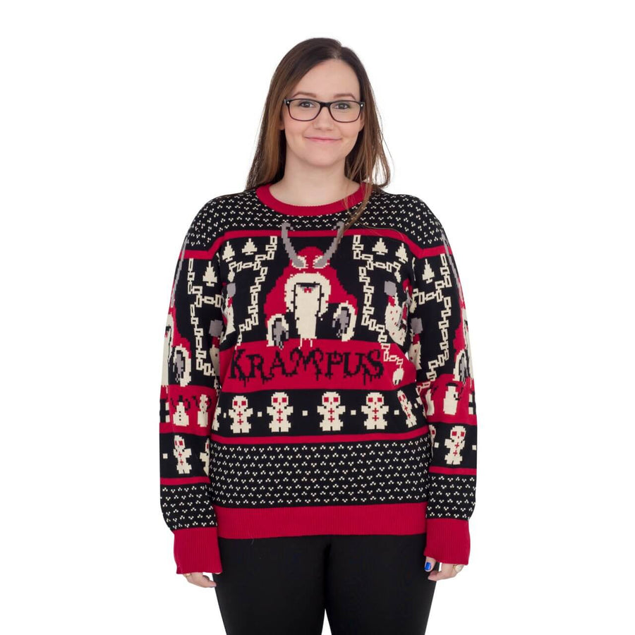 Women's Krampus Knit Ugly Christmas Sweater