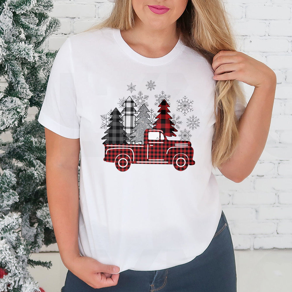 Xmas Red Truck Christmas Light Classic T Shirt