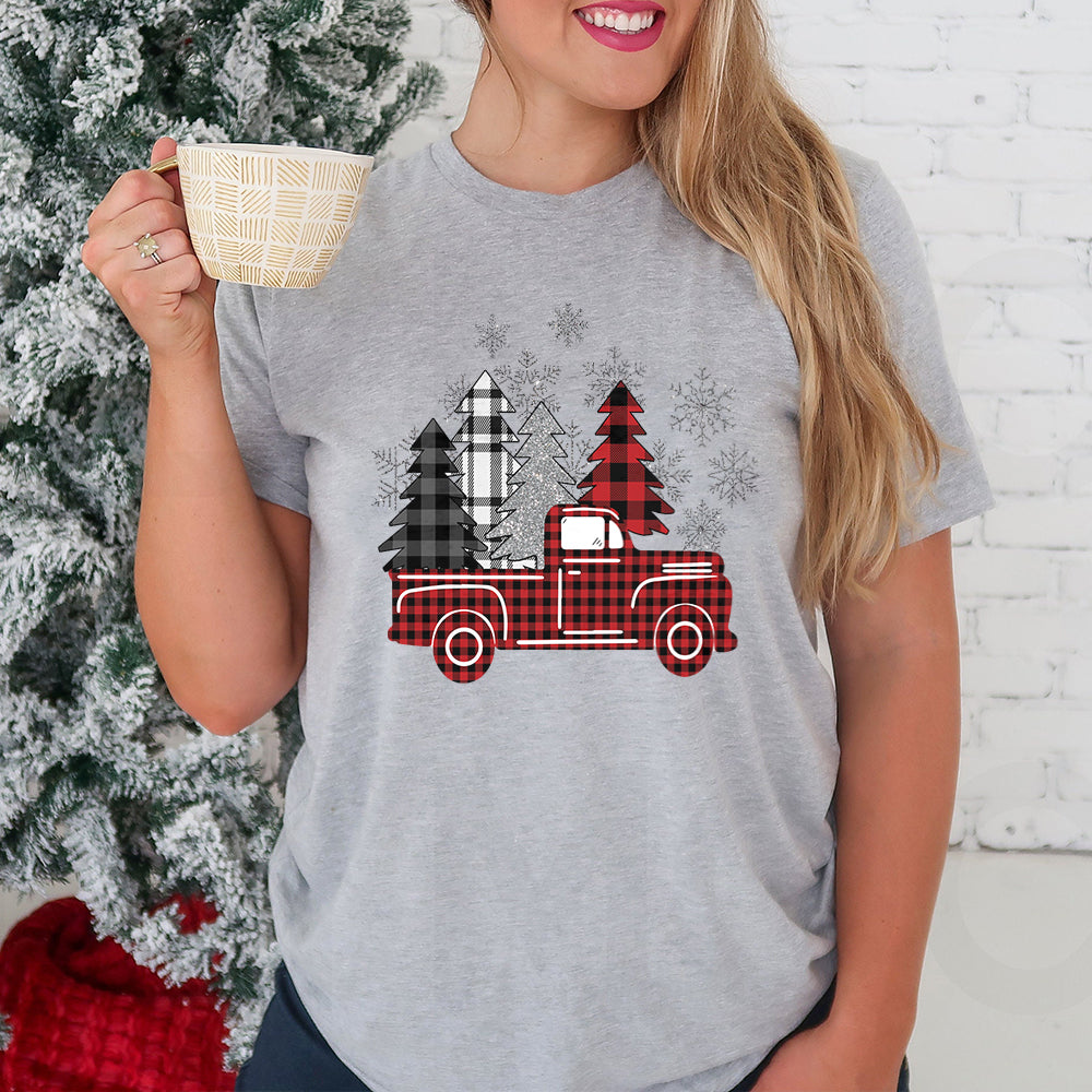 Xmas Red Truck Christmas Light Classic T Shirt
