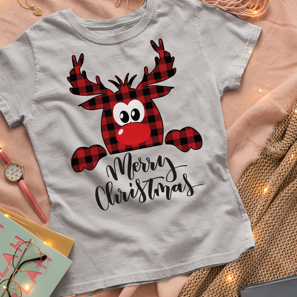 Xmas Reindeer Christmas Light Classic T Shirt