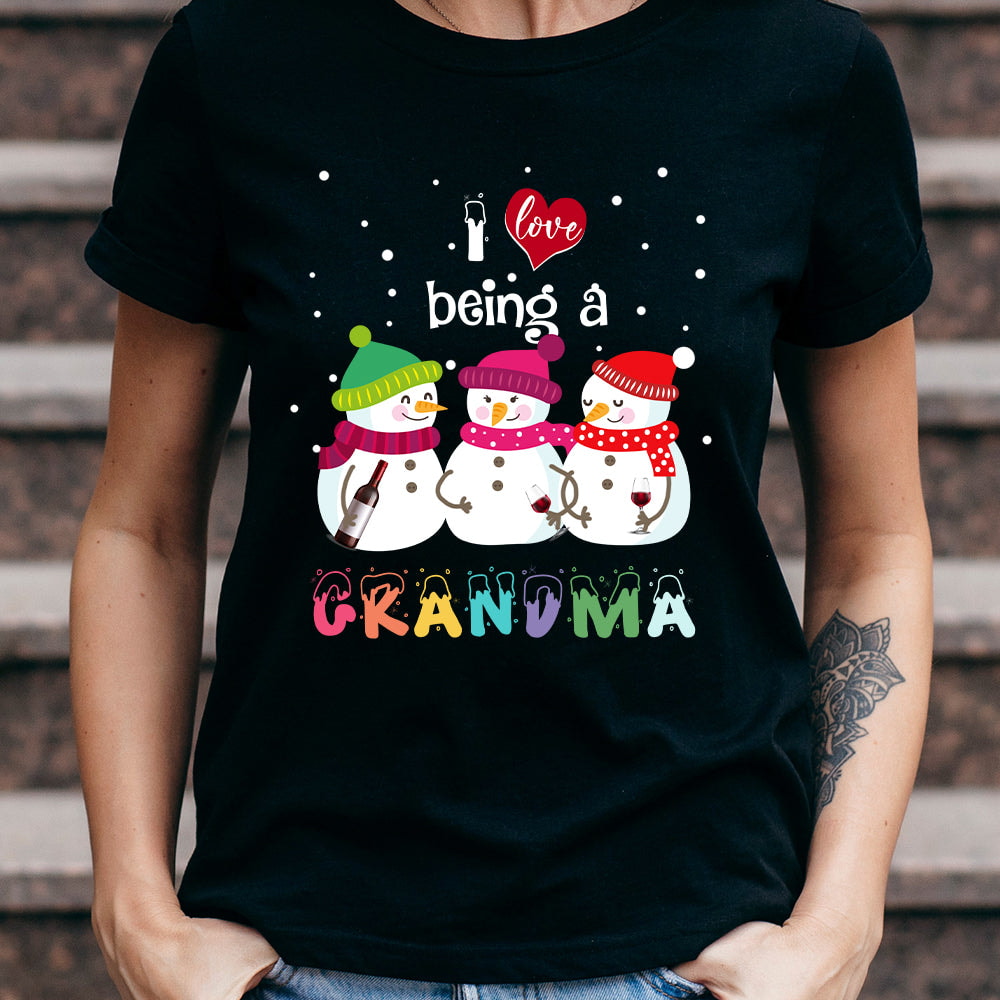 Xmas Snowman Christmas Grandma Dark Classic T Shirt