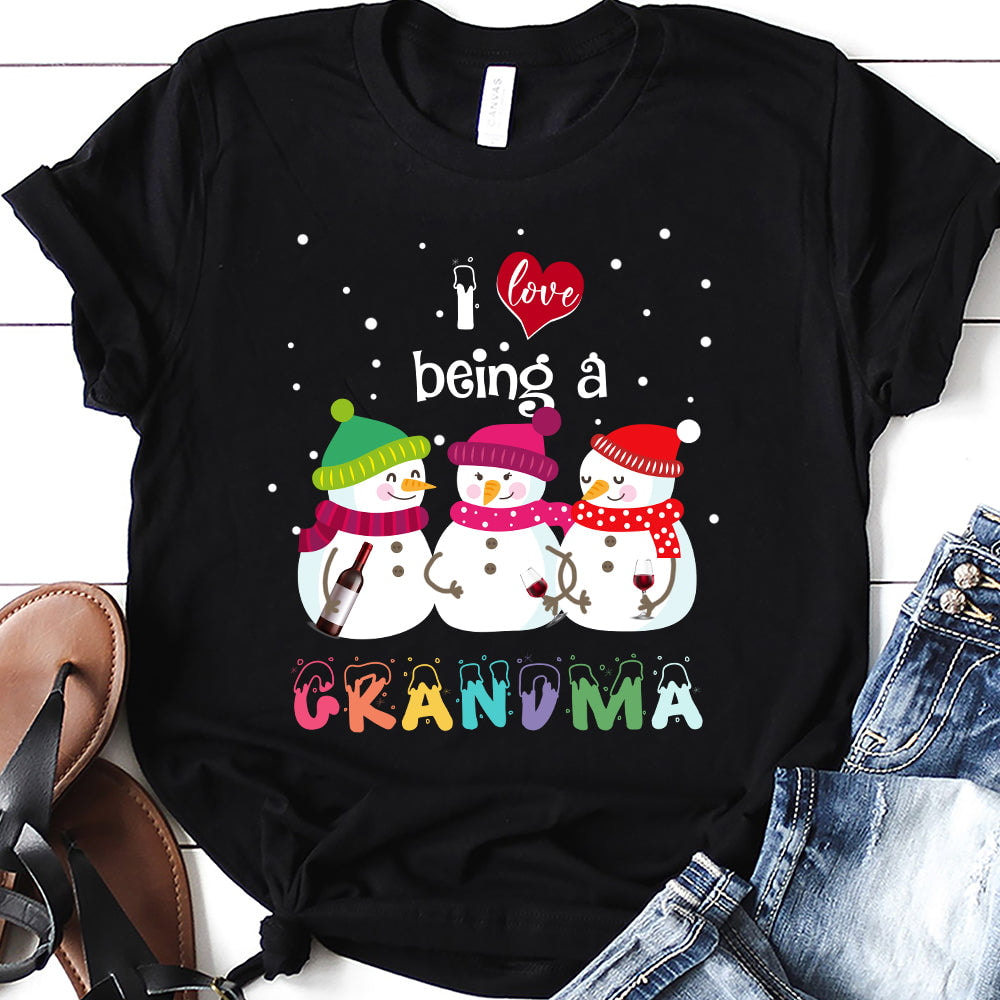 Xmas Snowman Christmas Grandma Dark Classic T Shirt