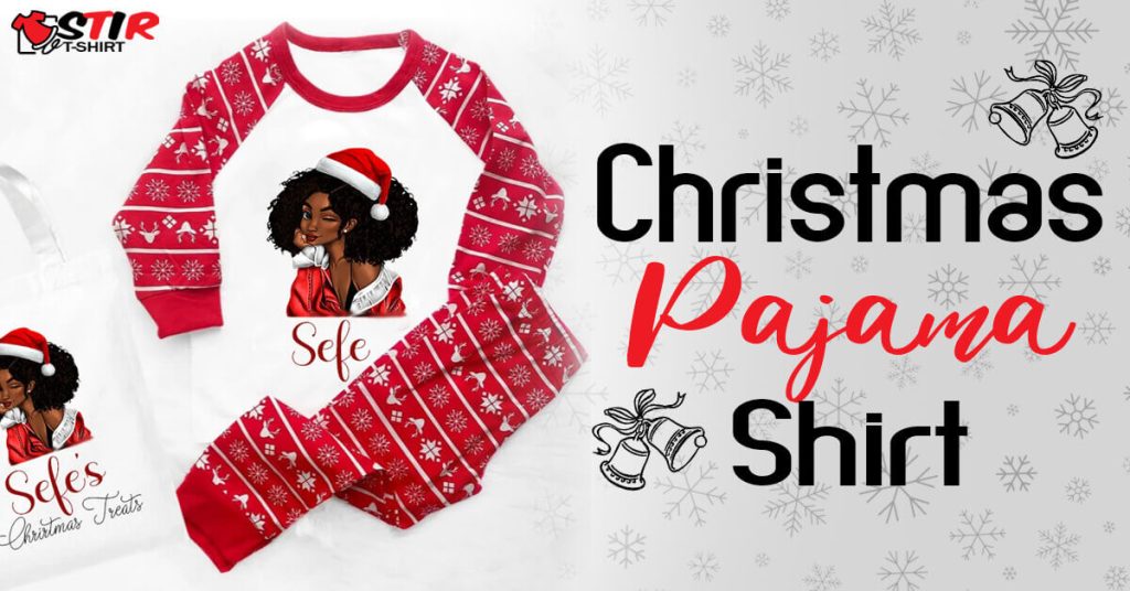 Colsie T-shirt Fleece Joggers Santa Baby with Scrunchie Tie Pajama Set M  RED