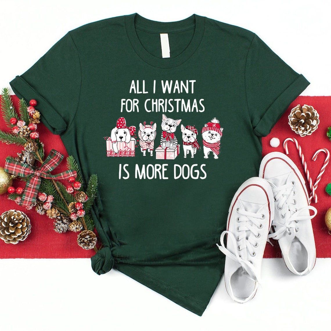 Retro All I Want For Christmas Is More Dogs Shirt