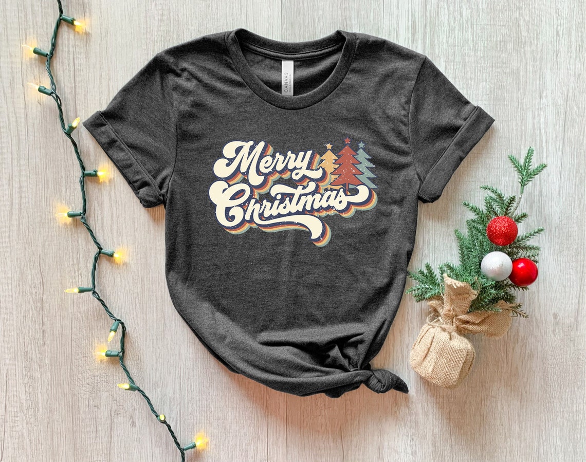 Vintage 70s Style Merry Christmas Shirt