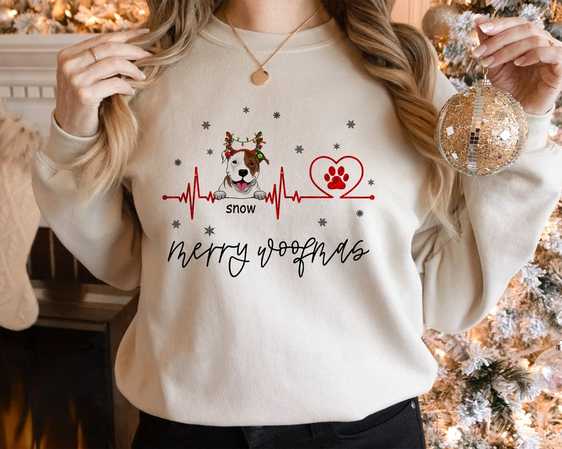 Personalized Puppies Merry Woofmas Shirt
