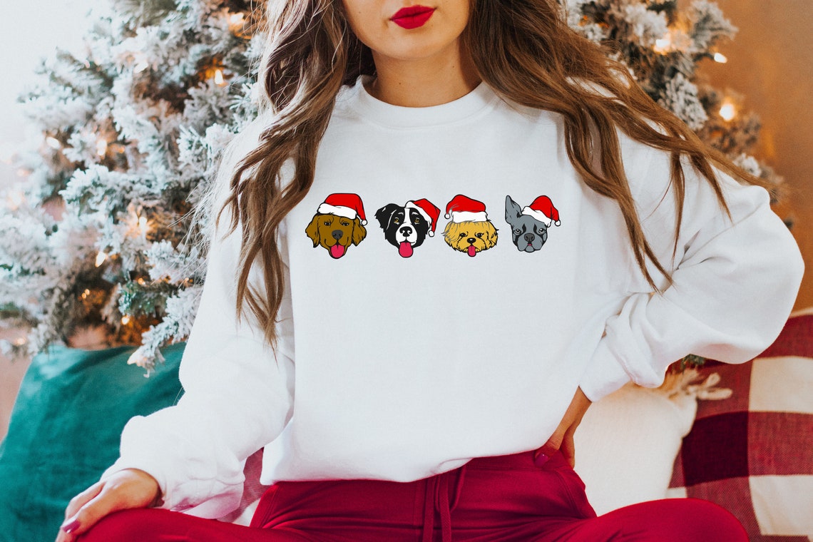 Christmas Dogs Santa Hats Shirt