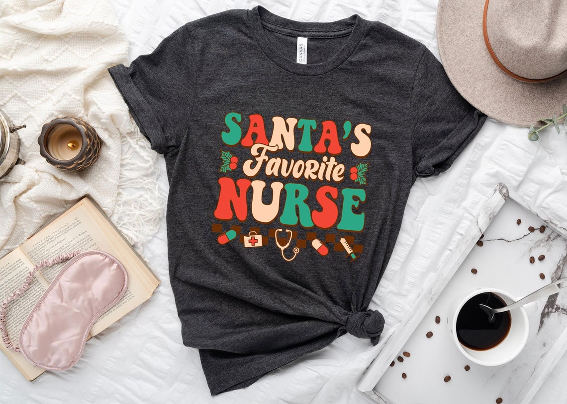 Santas Favorite Nurse Shirt Christmas Matching