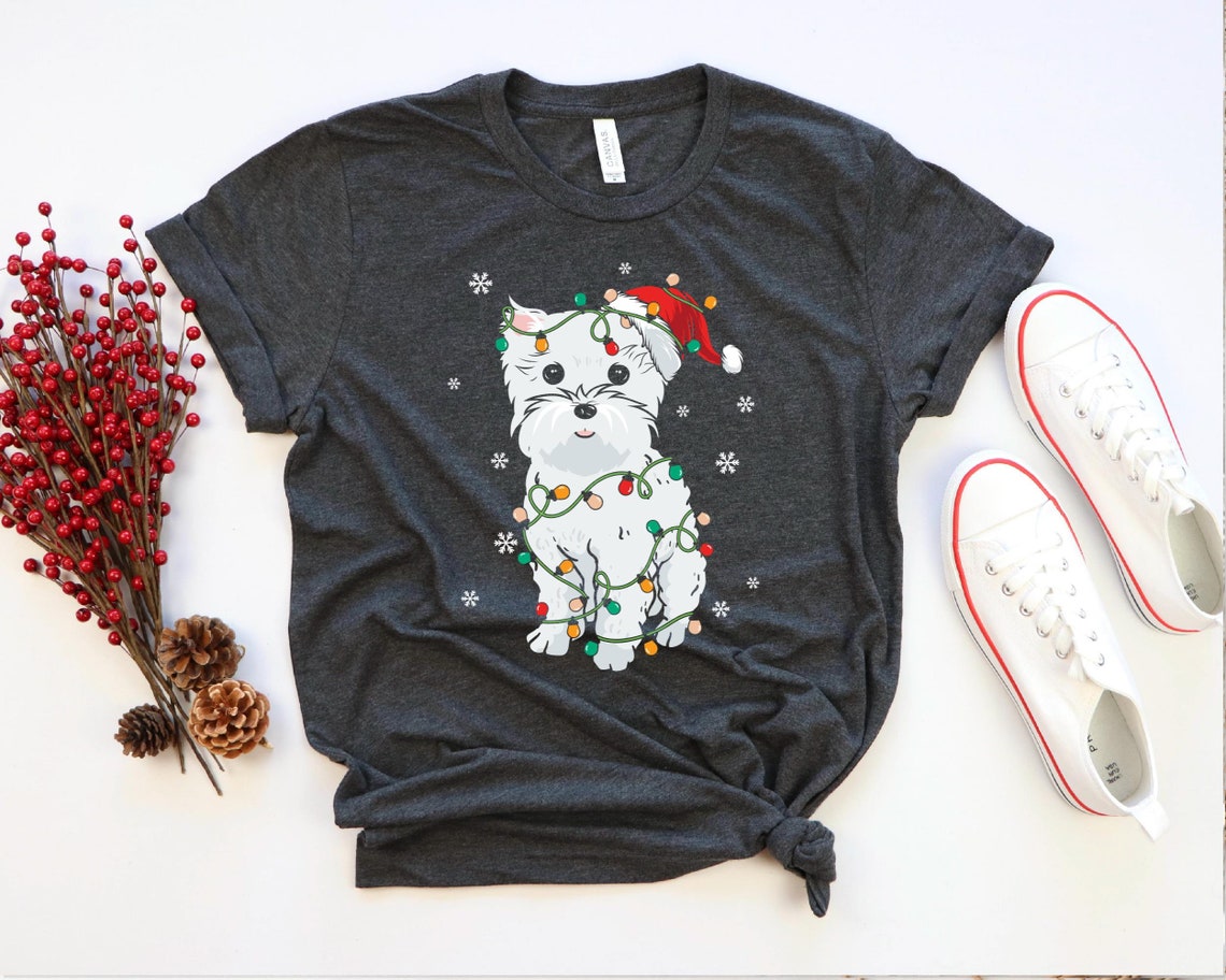 White Terrier Westie Dog Christmas Shirt