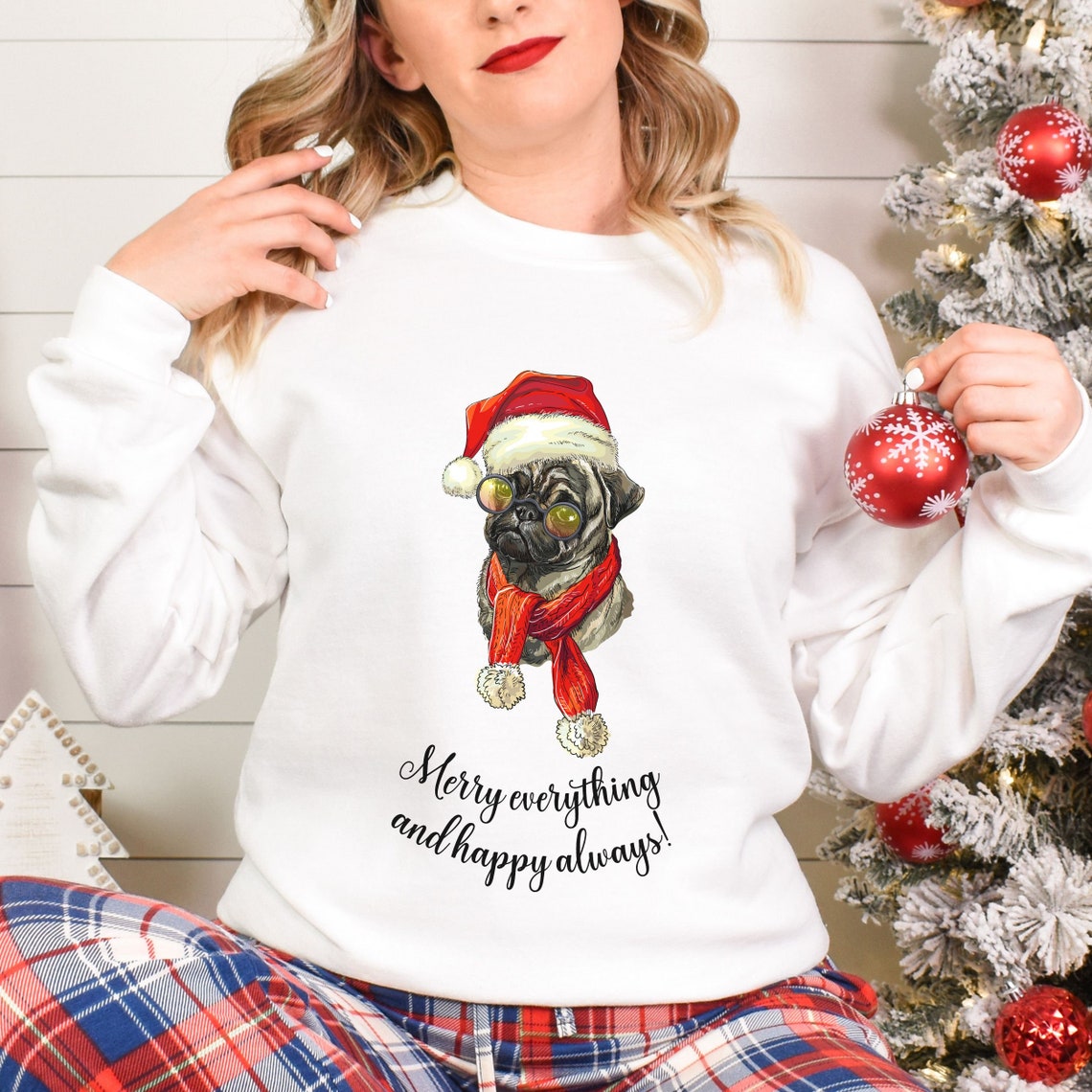 Pug Christmas Sweatshirt