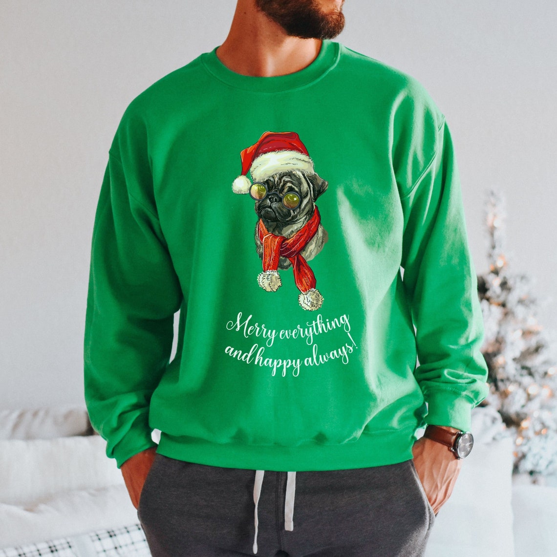 Pug Christmas Sweatshirt