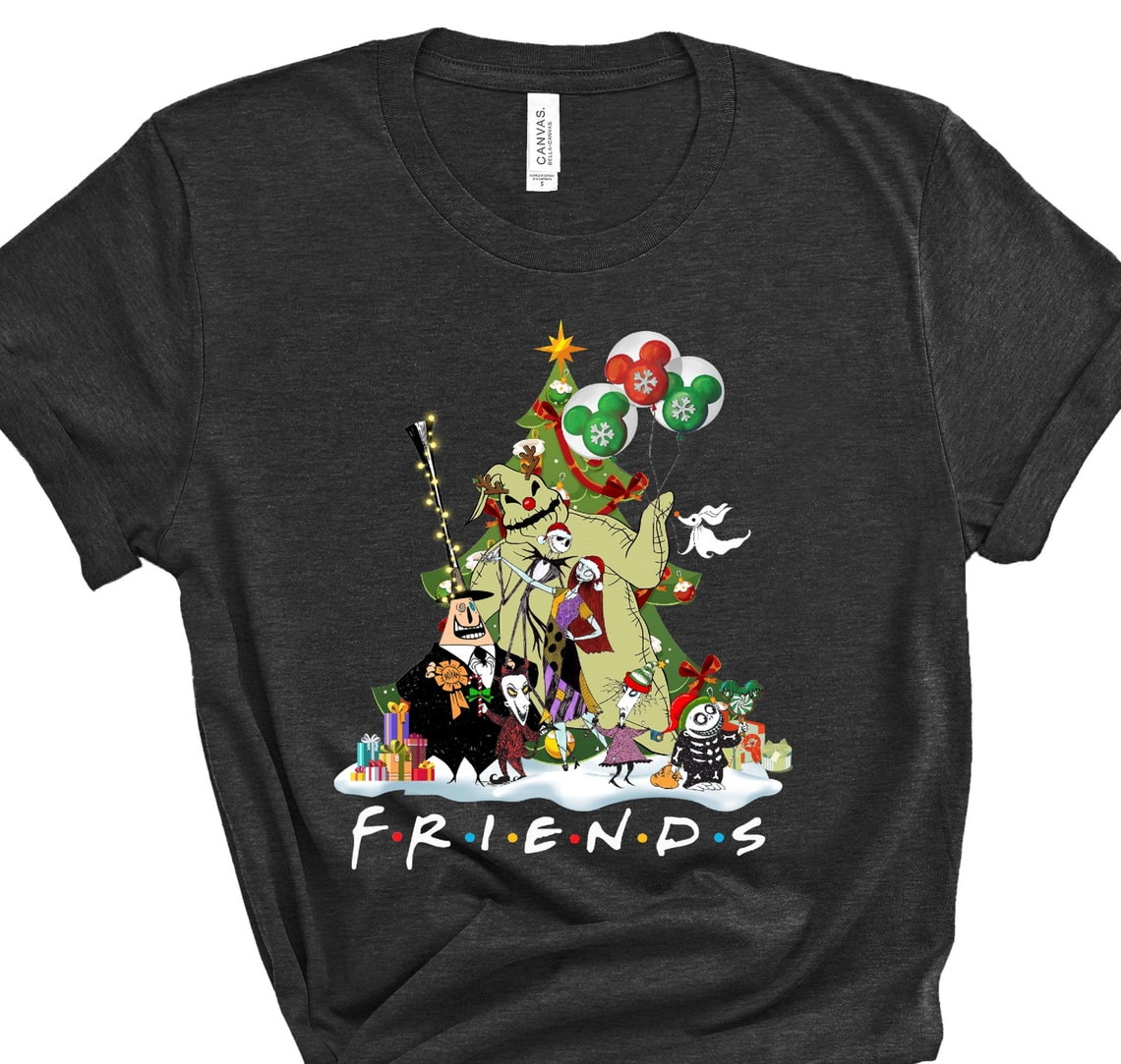 Jack Skellington Friends Disney Balloon Christmas Tree Shirt