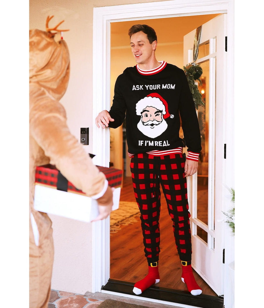 MEN'S ASK YOUR MOM UGLY CHRISTMAS SWEATER