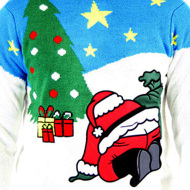 Santa's Butt Crack Ugly Christmas Sweater