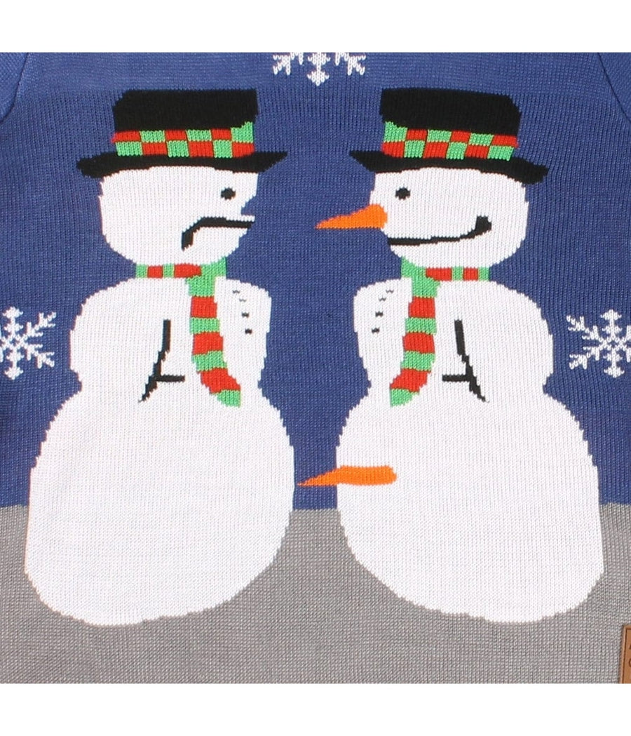 WOMEN'S SNOWMAN NOSE THIEF UGLY CHRISTMAS SWEATER
