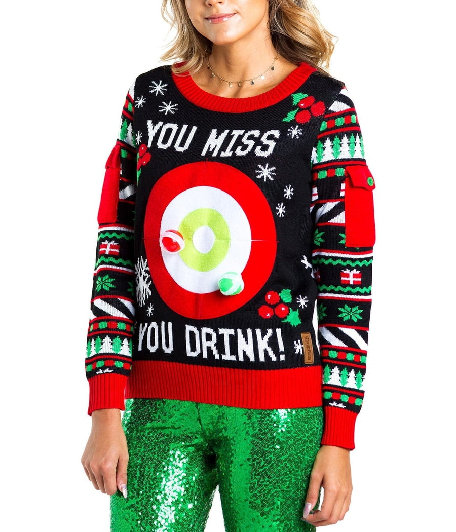 WOMEN'S DRINKING GAME UGLY CHRISTMAS SWEATER