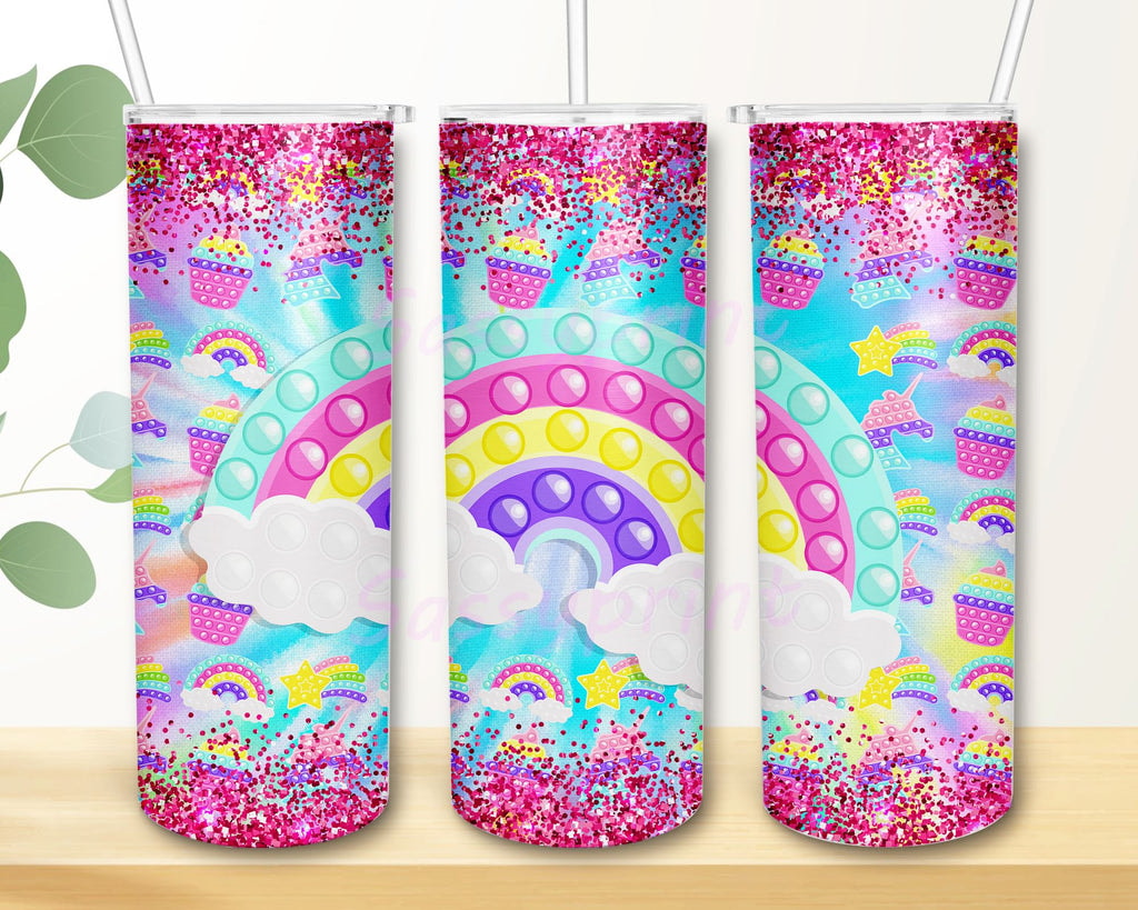 Pop It Poppin Beautiful Rainbow Style Gifts For Poppin Lover Skinny Tumbler