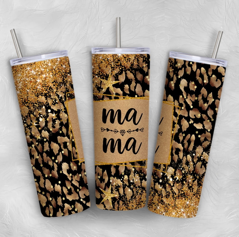 Mama Coffee Coffee Life With Glitter Gold Pattern