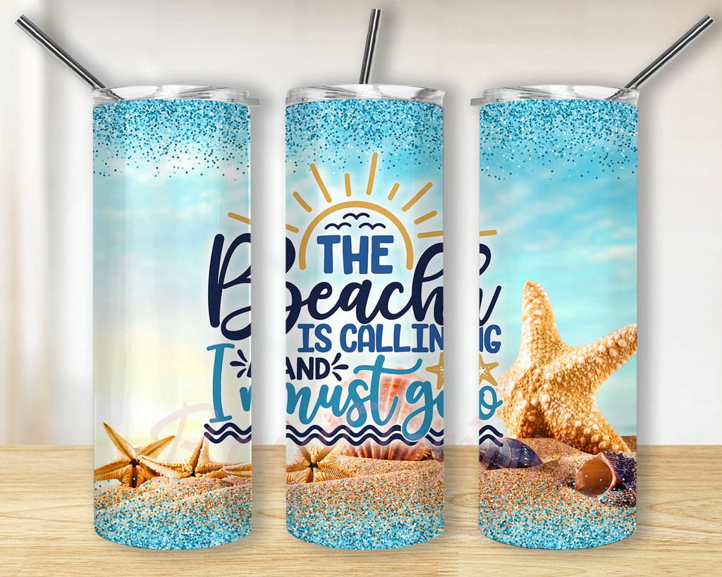 Sea Beach The Beach is Calling and I Must Go Gifts For Beach Lover Skinny Tumbler